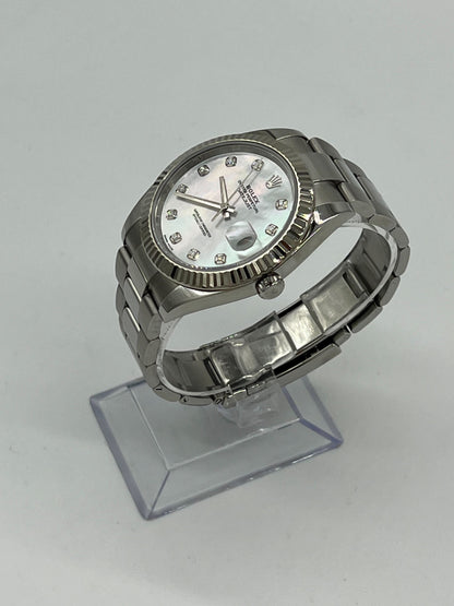 2025 Watch Datejust 126334 Stainless Steel Diamond Mother Of Pearl Dial