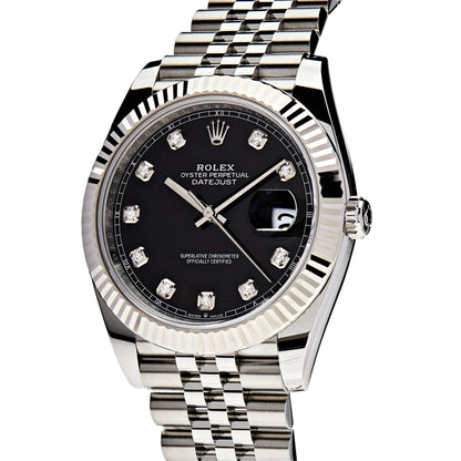 2025 Watch Datejust 126334 Stainless Steel Black Diamond Dial Jubilee (2022)