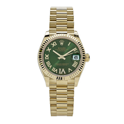 2025 Watch Datejust 278278 Yellow Gold Diamond Green Dial President (2023)