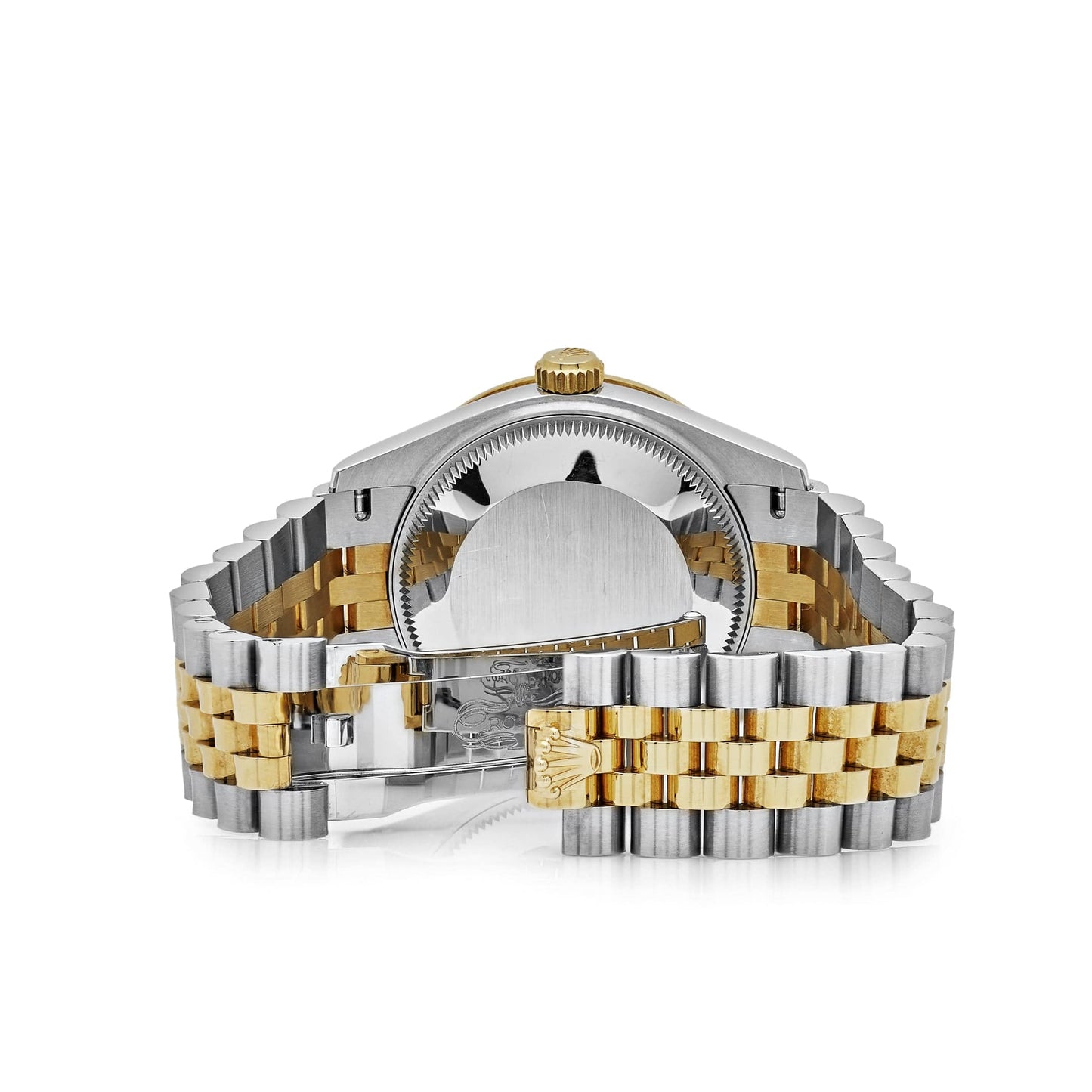 2025 Watch Datejust 278383RBR Two-Toned Yellow Gold Stainless Steel Green Roman Dial Diamond Bezel