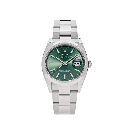 2025 Watch Datejust 126200 Stainless Steel Green Dial Oyster
