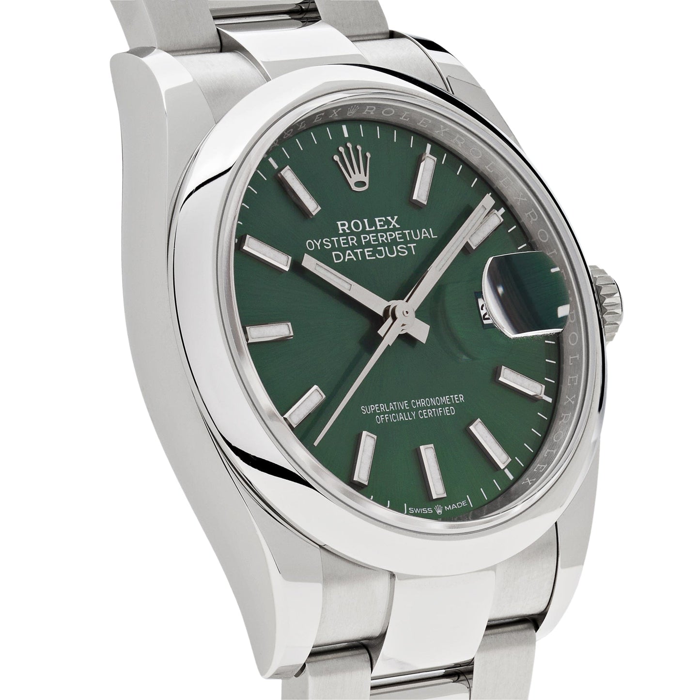 2025 Watch Datejust 126200 Stainless Steel Green Dial Oyster