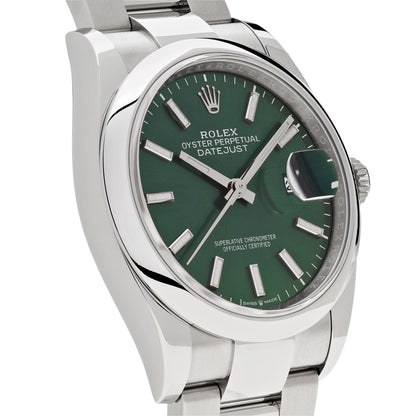 2025 Watch Datejust 126200 Stainless Steel Green Dial Oyster