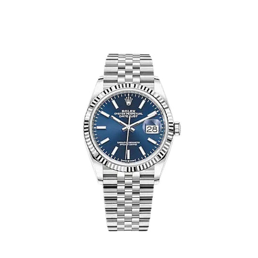 2025 Watch Datejust 126234 White Gold Stainless Steel Blue Dial Jubilee