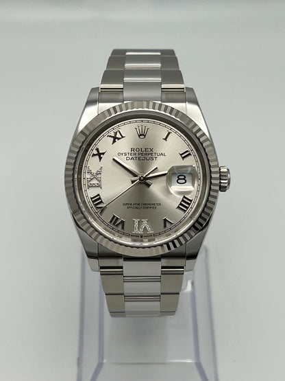 2025 Watch Datejust 126234 White Gold Stainless Steel Silver Dial Oyster