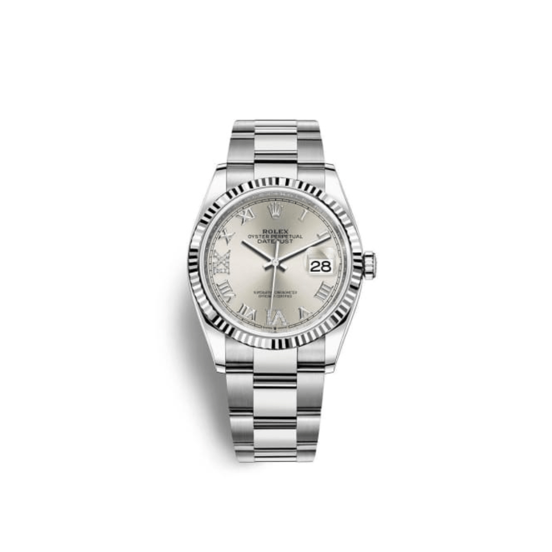 2025 Watch Datejust 126234 White Gold Stainless Steel Silver Dial Oyster