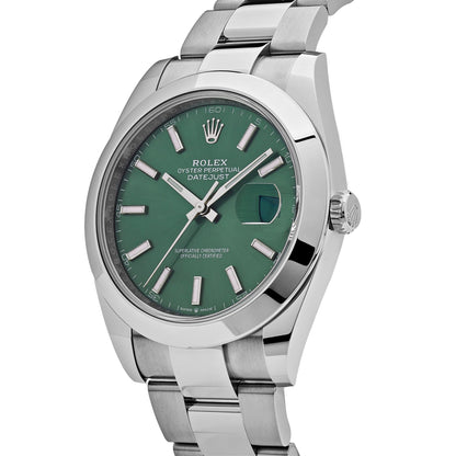 2025 Watch Datejust 126300 Stainless Steel Green Dial Oyster (2022)