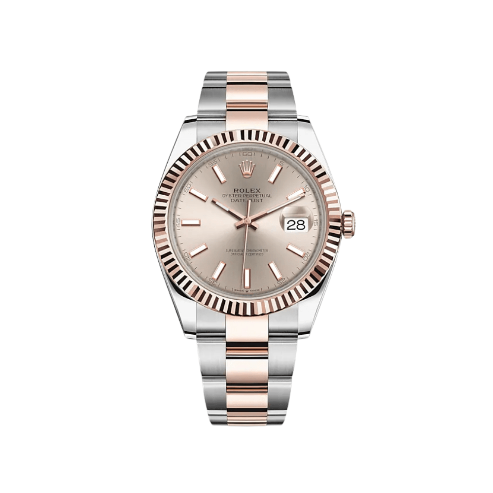 2025 Watch Datejust 126331 Rose Gold Stainless Steel Sundust Dial