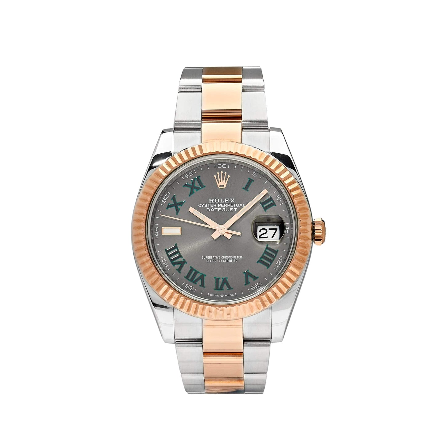 2025 Watch Datejust 126331 'Wimbledon' Rose Gold Stainless Steel