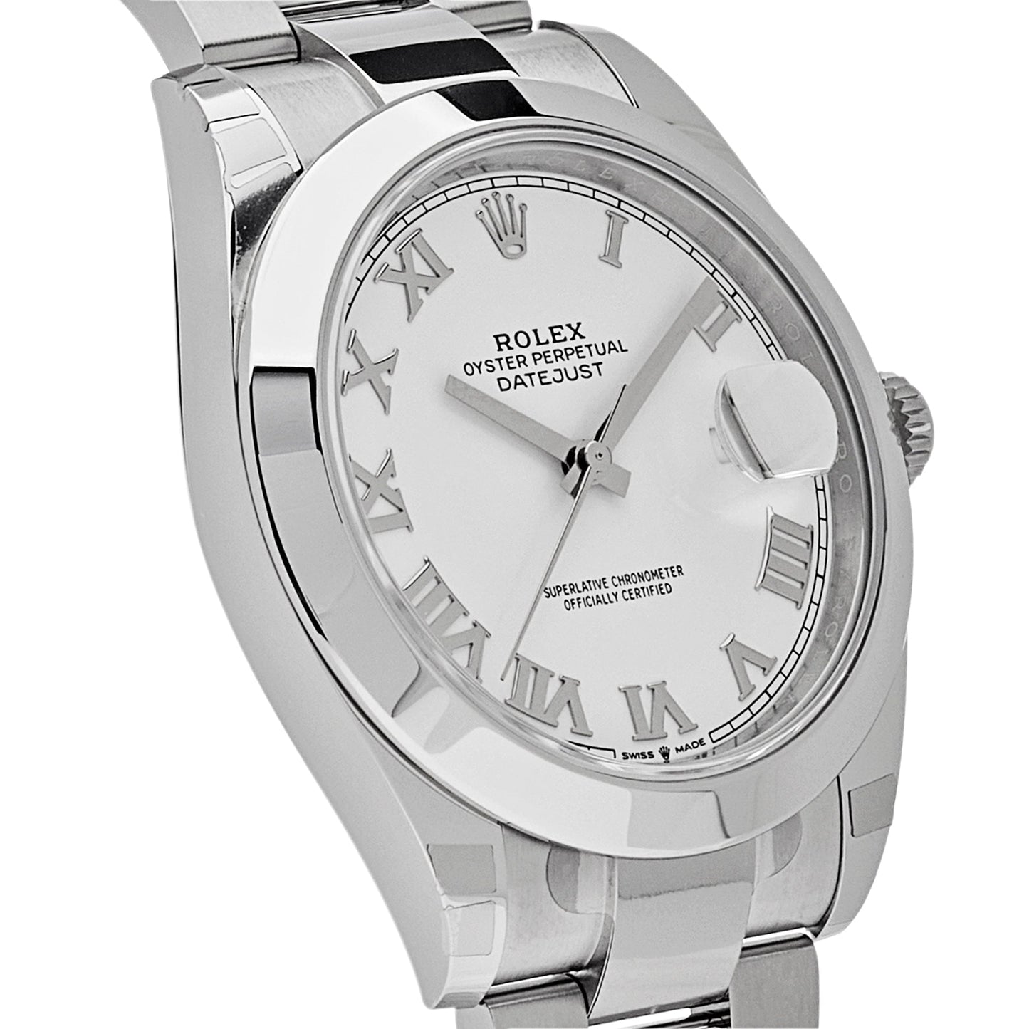 2025 Watch Datejust 126300 Stainless Steel White Roman Dial Oyster
