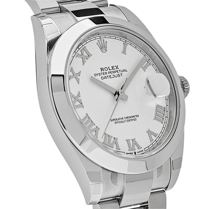 2025 Watch Datejust 126300 Stainless Steel White Roman Dial Oyster