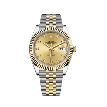 2025 Watch Datejust 126333 Yellow Gold Stainless Steel Champagne Diamond Dial Jubilee