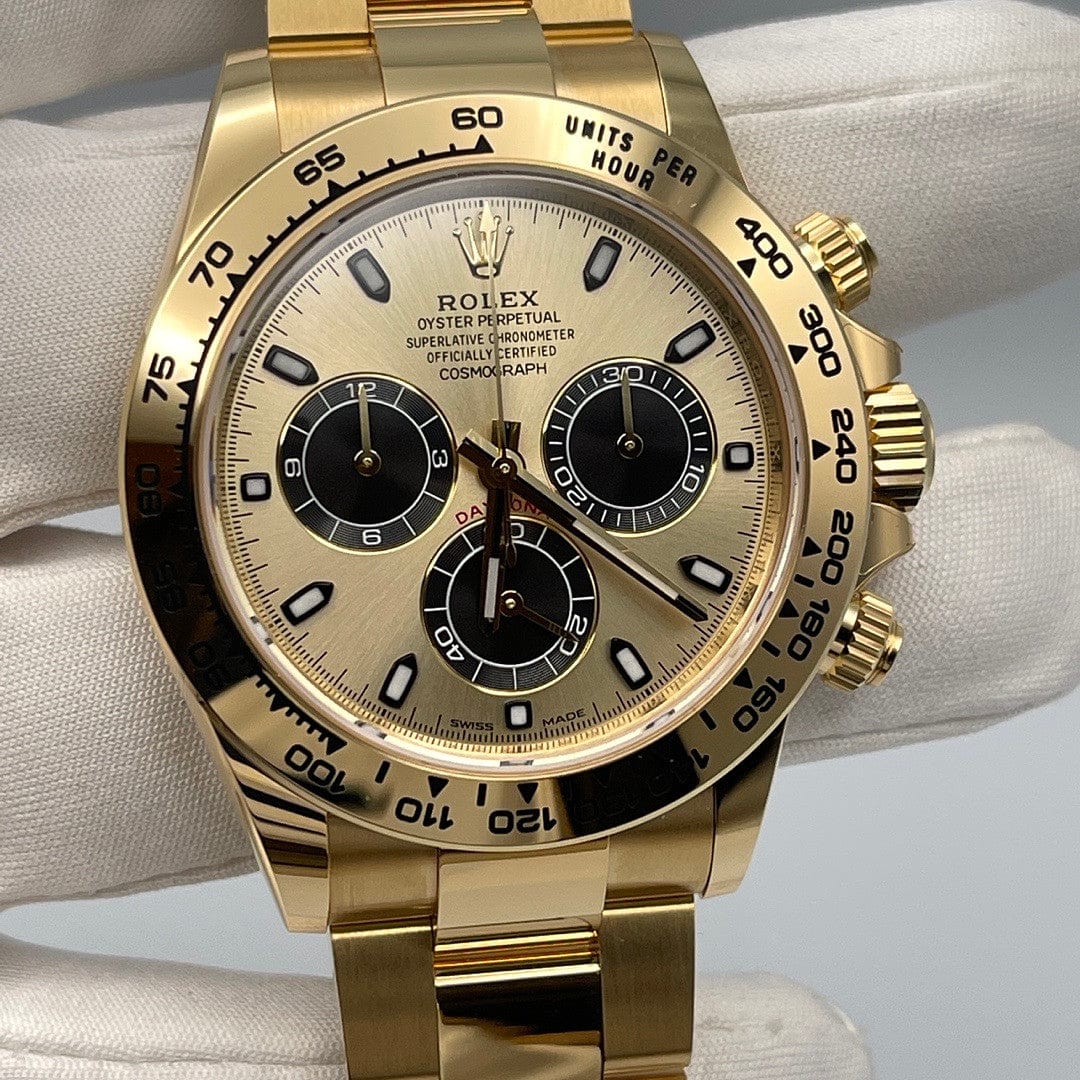 2025 Watch Daytona 116508 Yellow Gold Champagne Dial