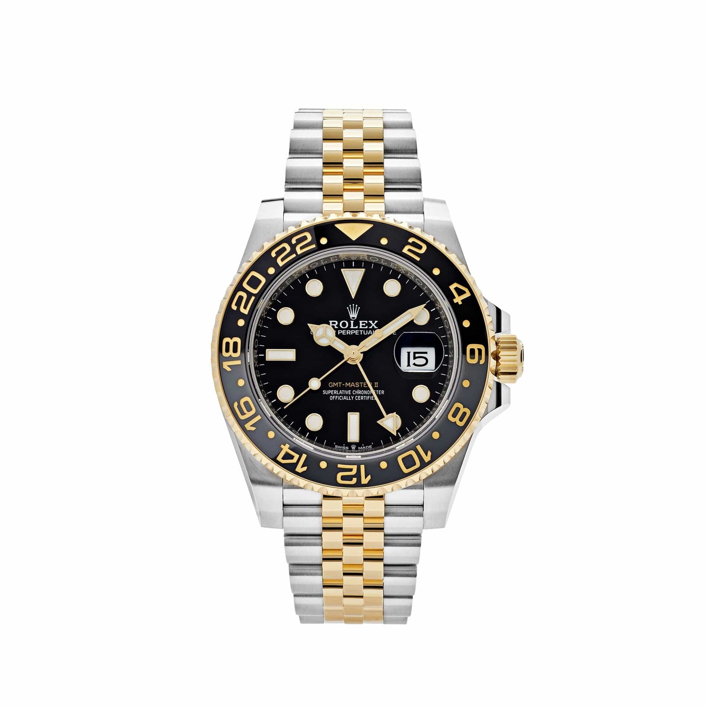2025 Watch GMT-Master II 126713GRNR Stainless Steel Yellow Gold Black Dial Jubilee (2024)