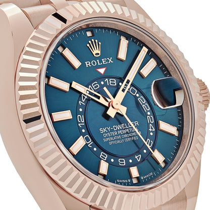 2025 Watch Sky-Dweller 336935 Everose Gold Blue Dial Jubilee