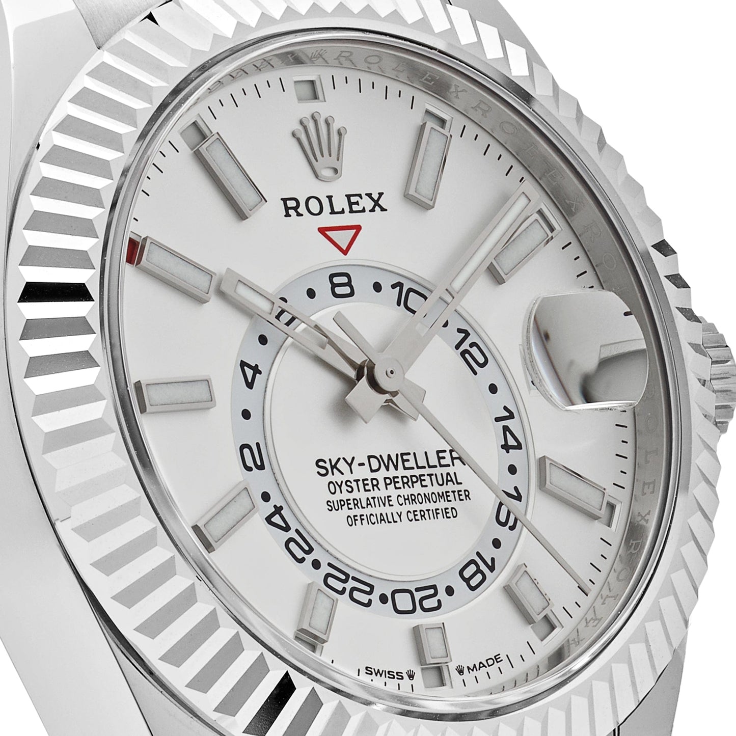 2025 Watch Sky-Dweller 336239 White Gold White Dial Oysterflex