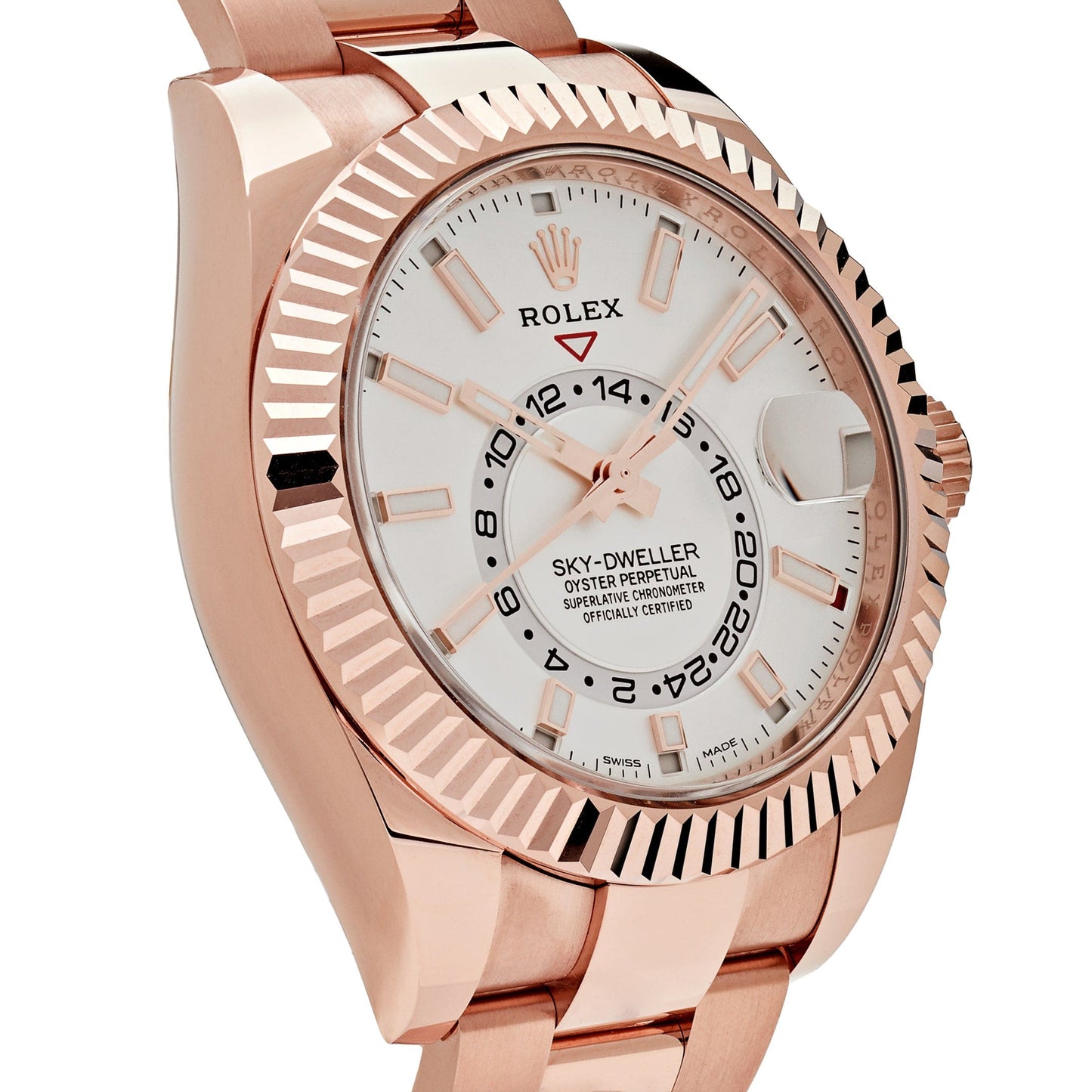 2025 Watch Sky-Dweller 326935 Rose Gold White Dial