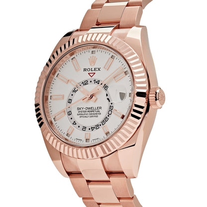 2025 Watch Sky-Dweller 326935 Rose Gold White Dial